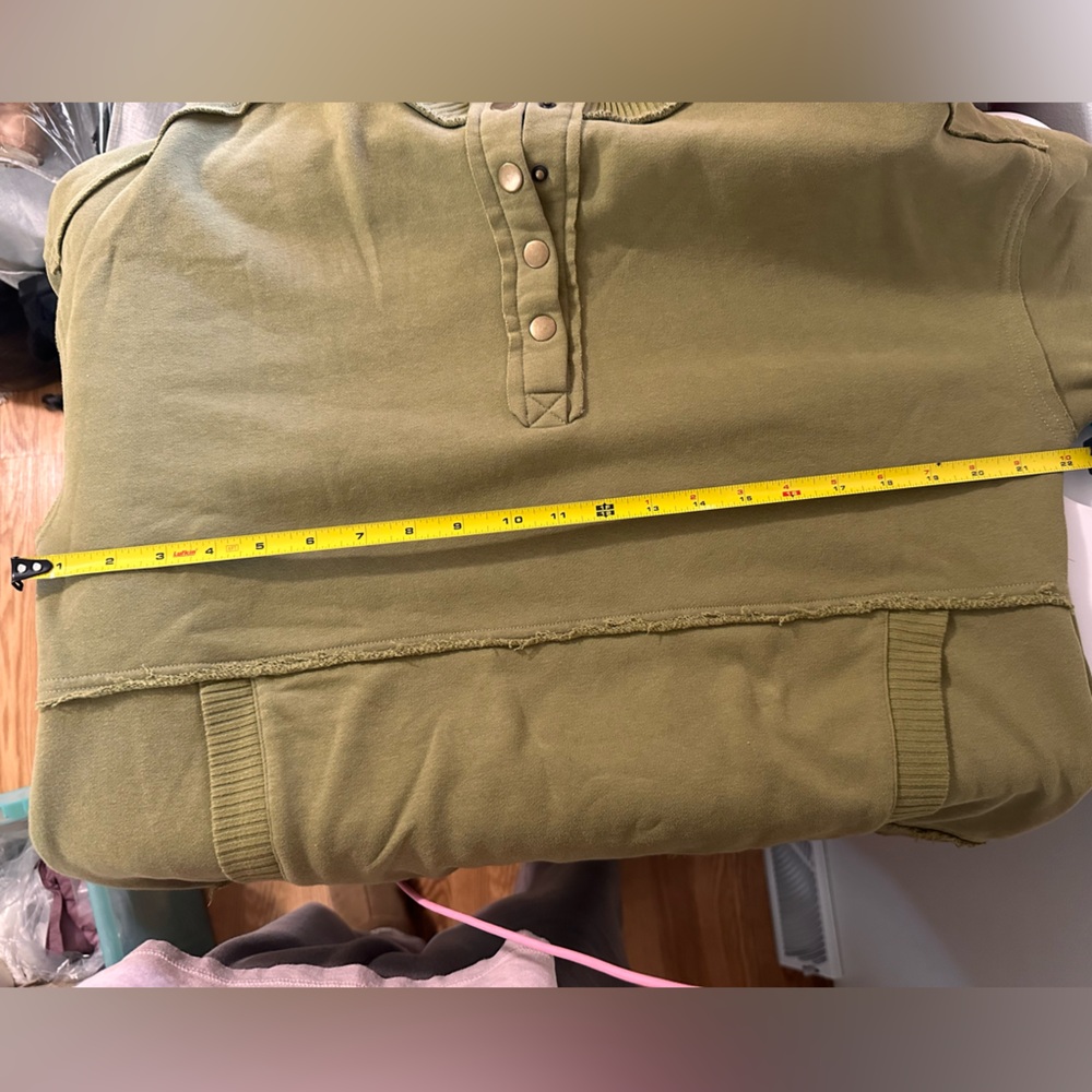 Women's Pocket Button Solid Color Long Sleeve Hoo… - image 5